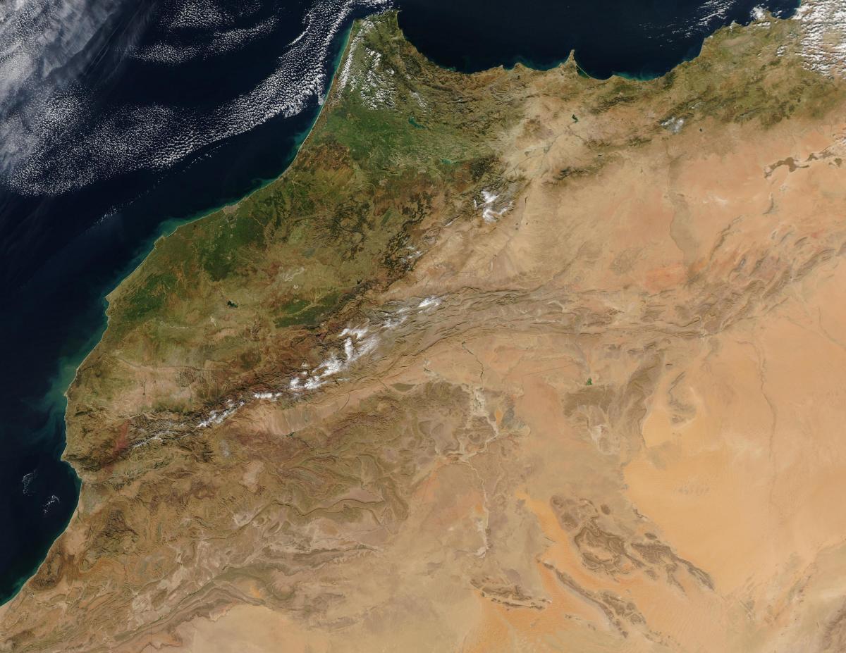 карта неба Марокко